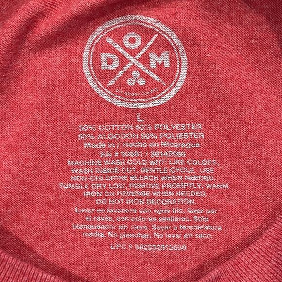 DOM Shirt Mens Large Red Graphic Short Sleeve Alien UFO  "I Need Some Space" - Picture 5 of 5